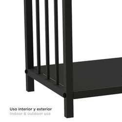 Portalegna, 43 x 33 x 45 cm, in acciaio galvanizzato nero | Collezione Handle