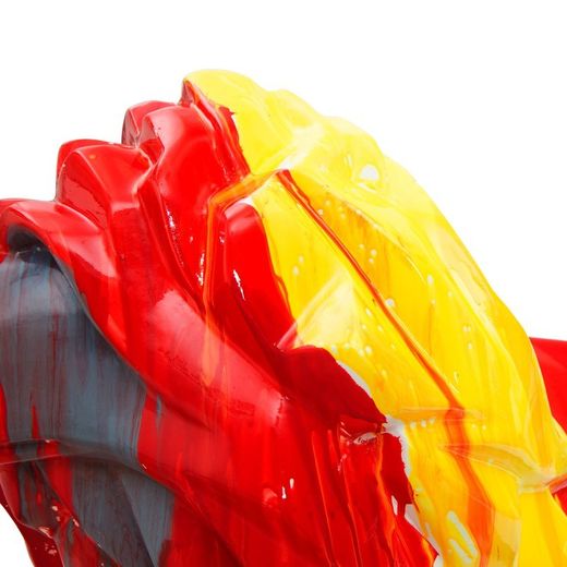 León de poliresina multicolor, 105 x 39 x 71 cm