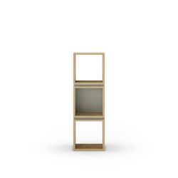 Librería, 32 x 22,1 x 99,6 cm, de madera  en color roble y verde | Colección Lofty