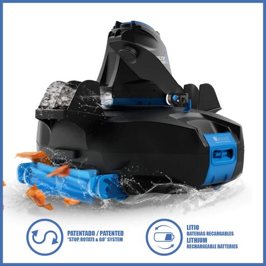 Automatischer Poolreinigungsroboter mit Akku 90 min Kokido Delta 200 RX mit Walze, ohne Kabel