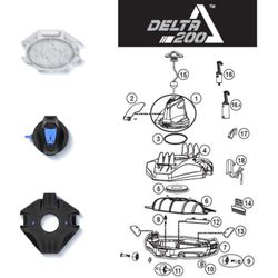 Robot de Nettoyage de Piscine Kokido Delta 200 Plastique Noir 45 m² Sans Fil