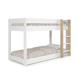 Litera, 197 x 107,4 x 131,5 cm, de madera de pino en blanco y natural  | Colección Angel