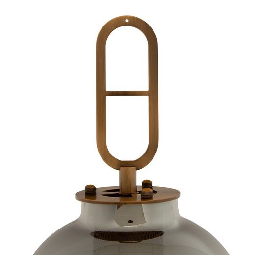 Lampada da tavolo, Ø22 x 64 cm, in vetro grigio