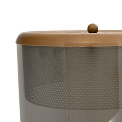 Lámpara de mesa, Ø24 x 40 cm, de vidrio smoky