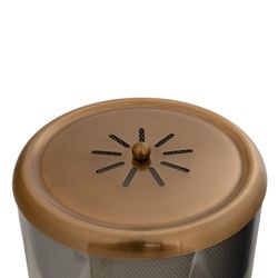 Lámpara de mesa, Ø24 x 40 cm, de vidrio smoky