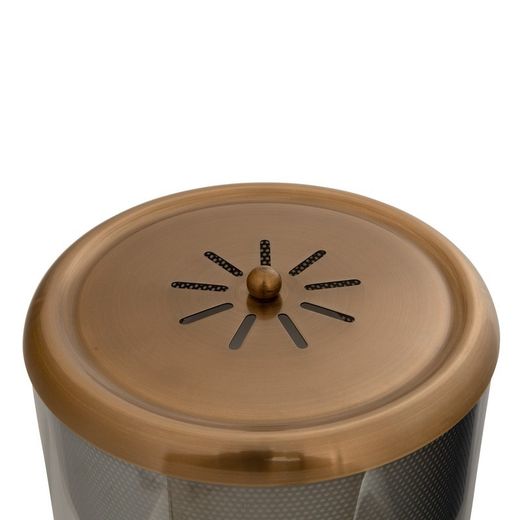 Lámpara de mesa, Ø24 x 40 cm, de vidrio smoky