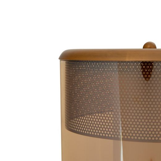 Lámpara de mesa, Ø24 x 40 cm, de vidrio smoky