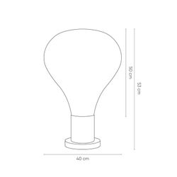 Lampada da tavolo, Ø40 x 53 cm, in vetro ambra | Collezione Triz