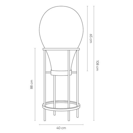 Lampada da terra in vetro | Collezione Hatann