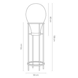 Lampada da terra in vetro | Collezione Hattan