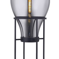 Lampada da terra, Ø 50 x 158 cm, in vetro fumé | Collezione Hatann