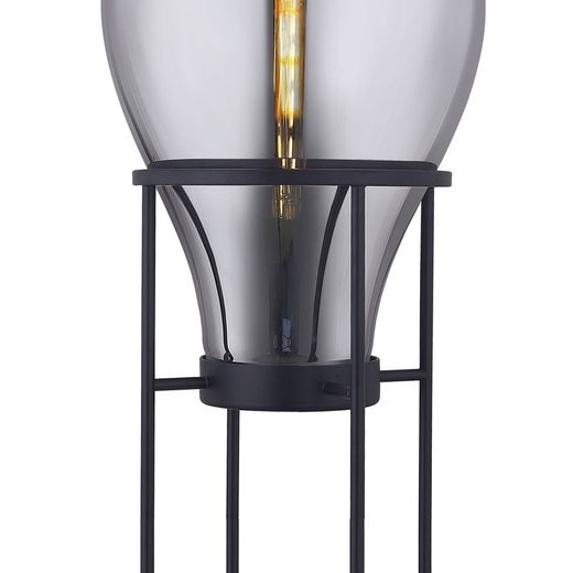 Lampada da terra, Ø 50 x 158 cm, in vetro fumé | Collezione Hatann