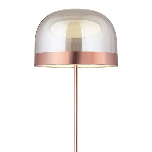 Lámpara de pie, Ø36 x 175 cm, de vidrio perla oro rosa | Colección Raychel