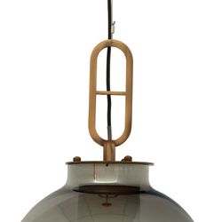 Lampada a sospensione, Ø27 x 160 cm, in vetro grigio