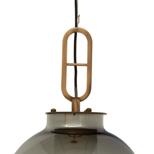 Lampada a sospensione, Ø27 x 160 cm, in vetro grigio