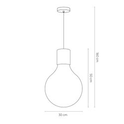 Lámpara de techo, Ø30 cm, de vidrio ambar  | Colección Laugo