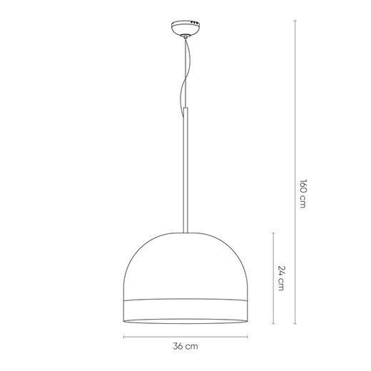 Lampada da soffitto, Ø36 cm, in vetro oro rosa | Collezione Raychel