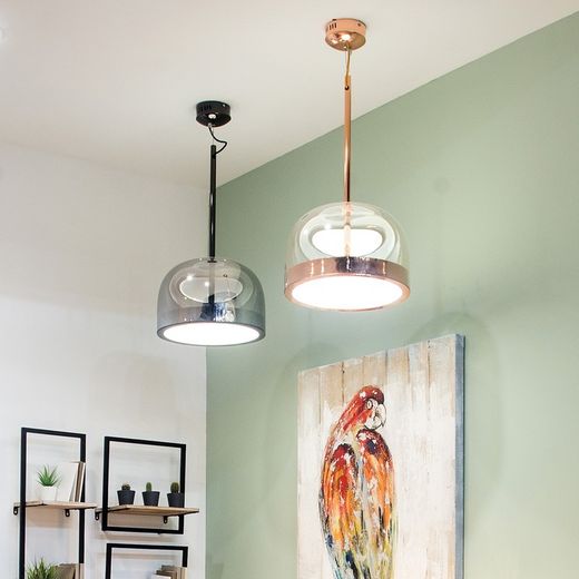 Lampada da soffitto, Ø36 cm, in vetro oro rosa | Collezione Raychel