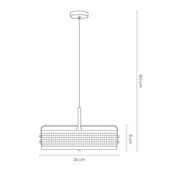 Lampada da soffitto, Ø40 cm, nera | Collezione Mohica