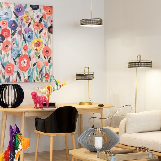 Lampada da soffitto, Ø40 cm, nera | Collezione Mohica