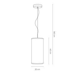 Lámpara de techo, Ø45 x 151 cm, de vidrio champagne  | Colección Geminic