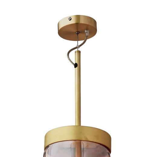 Lampada a soffitto, Ø50 cm, in vetro ambra