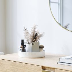 Vaso da fiori, 23,5 x 11,4 cm, in ceramica bianca | Collezione Fountain