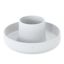 Vaso da fiori, 23,5 x 11,4 cm, in ceramica bianca | Collezione Fountain