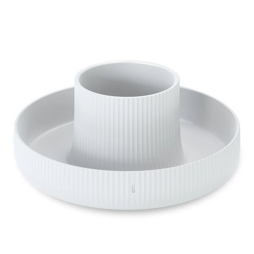 Vaso da fiori, 23,5 x 11,4 cm, in ceramica bianca | Collezione Fountain