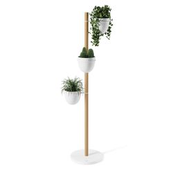 Porta-pianta, 44,5 x 44,5 x 139 cm, in legno bianco | Collezione Floristand