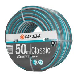 Manguera Gardena Classic 50 m, 15 mm, 22 bares, sin metales, resistente a UV