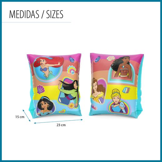 Braslets Gonflables Enfants 3-6 Ans Bestway Princesses Disney 17x12 cm