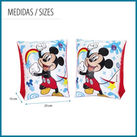 Braccialetti Gonfiabili per Bambini Bestway Mickey Mouse 17x12 cm Doppia Camera
