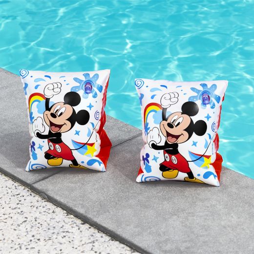 Braccialetti Gonfiabili per Bambini Bestway Mickey Mouse 17x12 cm Doppia Camera
