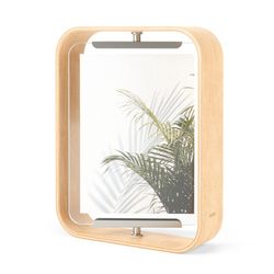 Marco de fotos, 19 x 24 x 5 cm, de madera de haya y cristal en natural claro | Colección Bellwood