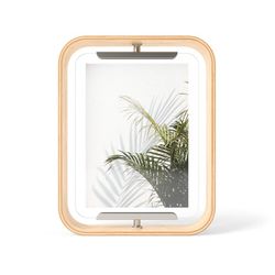 Marco de fotos, 19 x 24 x 5 cm, de madera de haya y cristal en natural claro | Colección Bellwood