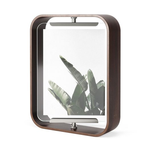 Marco de fotos, 19 x 24 x 5 cm, de madera de haya y cristal en natural oscuro | Colección Bellwood