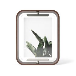 Marco de fotos, 19 x 24 x 5 cm, de madera de haya y cristal en natural oscuro | Colección Bellwood