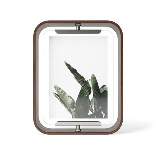 Marco de fotos, 19 x 24 x 5 cm, de madera de haya y cristal en natural oscuro | Colección Bellwood