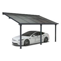 Marquesina Solar Gardiun Techno Becquerel II 331x596x350 cm para Cochera con Paneles Fotovoltaicos y Estructura de Aluminio 30 mm, Incluye Sistema de Evacuación de Aguas Pluviales