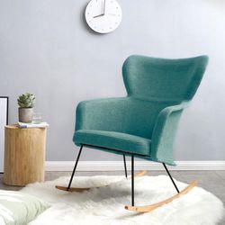 Mecedora terciopelo aguamarina |  Colección Kamil