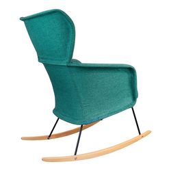 Mecedora terciopelo aguamarina |  Colección Kamil