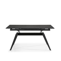 Tavolo, 160/220 x 90 x 76 cm, in ceramica e metallo nero | Collezione Lula