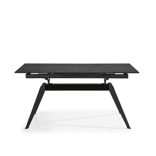 Tavolo, 160/220 x 90 x 76 cm, in ceramica e metallo nero | Collezione Lula