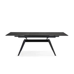 Tavolo, 160/220 x 90 x 76 cm, in ceramica e metallo nero | Collezione Lula