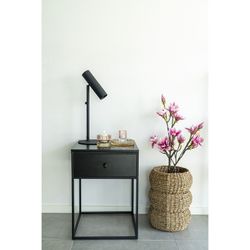 Tavolino, 40 x 40 x 55 cm, in legno e acciaio nero | Collezione Vita