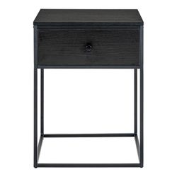 Tavolino, 40 x 40 x 55 cm, in legno e acciaio nero | Collezione Vita