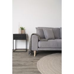 Tavolino, 40 x 40 x 55 cm, in legno e acciaio nero | Collezione Vita