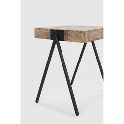 Tavolino, 45 x 51 x 60 cm, in legno di mango e metallo naturale | Collezione Indra
