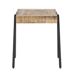 Tavolino, 45 x 51 x 60 cm, in legno di mango e metallo naturale | Collezione Indra